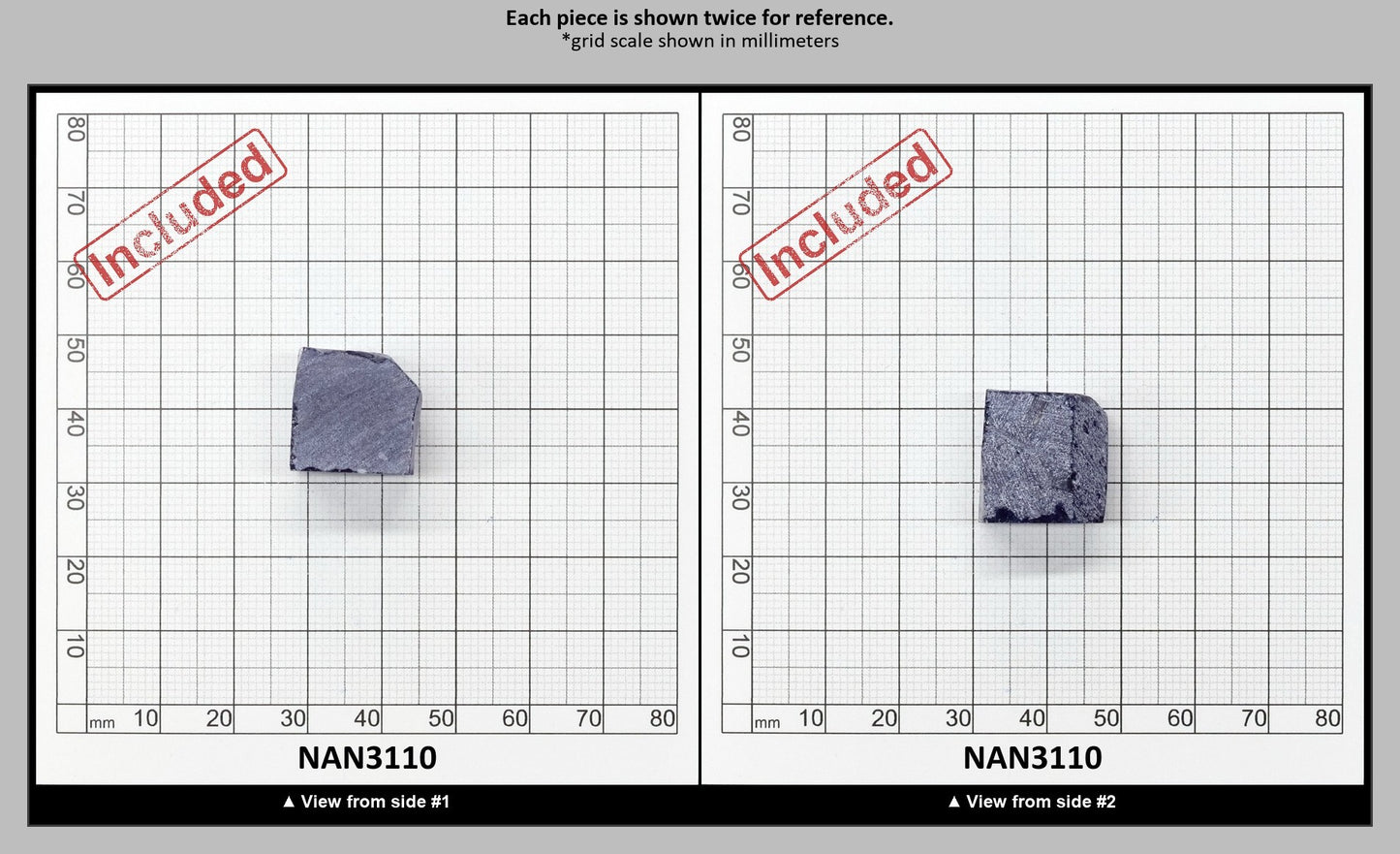 Nanosital Simulated Medium Blue Sapphire (Included)  Lab Created Faceting Rough for Gem Cutting - #Z-597 - Various Sizes : NAN3110