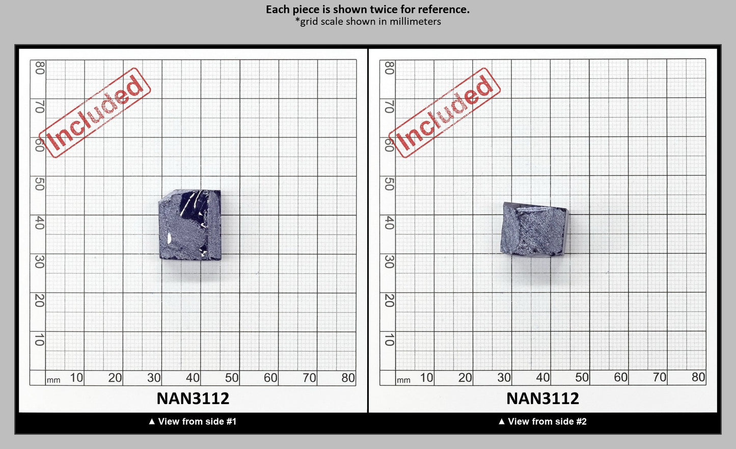 Nanosital Simulated Medium Blue Sapphire (Included)  Lab Created Faceting Rough for Gem Cutting - #Z-597 - Various Sizes : NAN3112