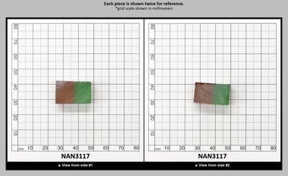 Nanosital Simulated Bi-Color Lab Created Faceting Rough for Gem Cutting - Green-Orange - Various Sizes : NAN3117