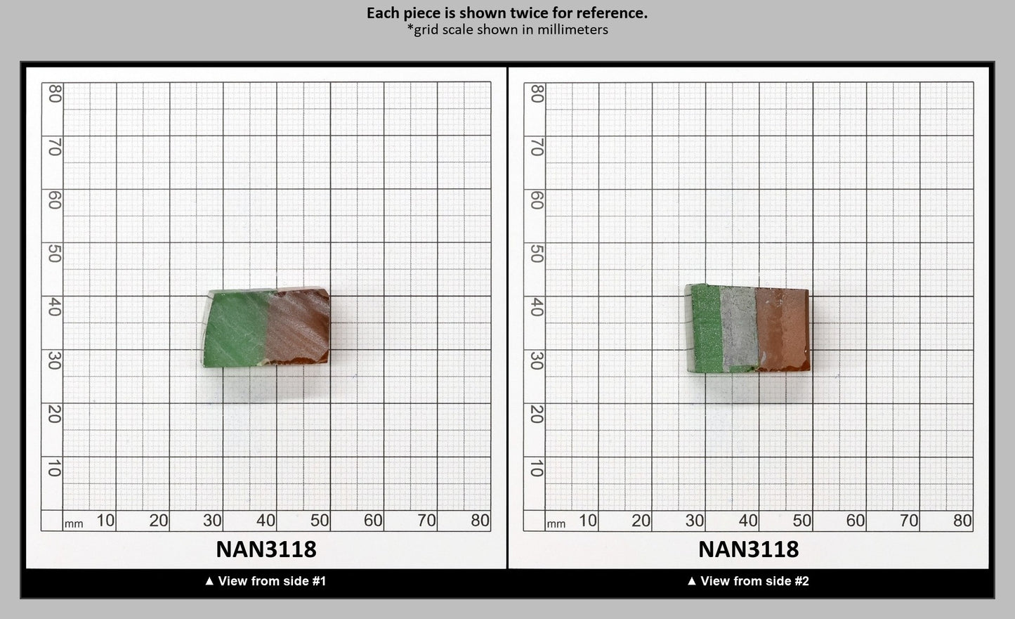 Nanosital Simulated Bi-Color Lab Created Faceting Rough for Gem Cutting - Green-Orange - Various Sizes : NAN3118