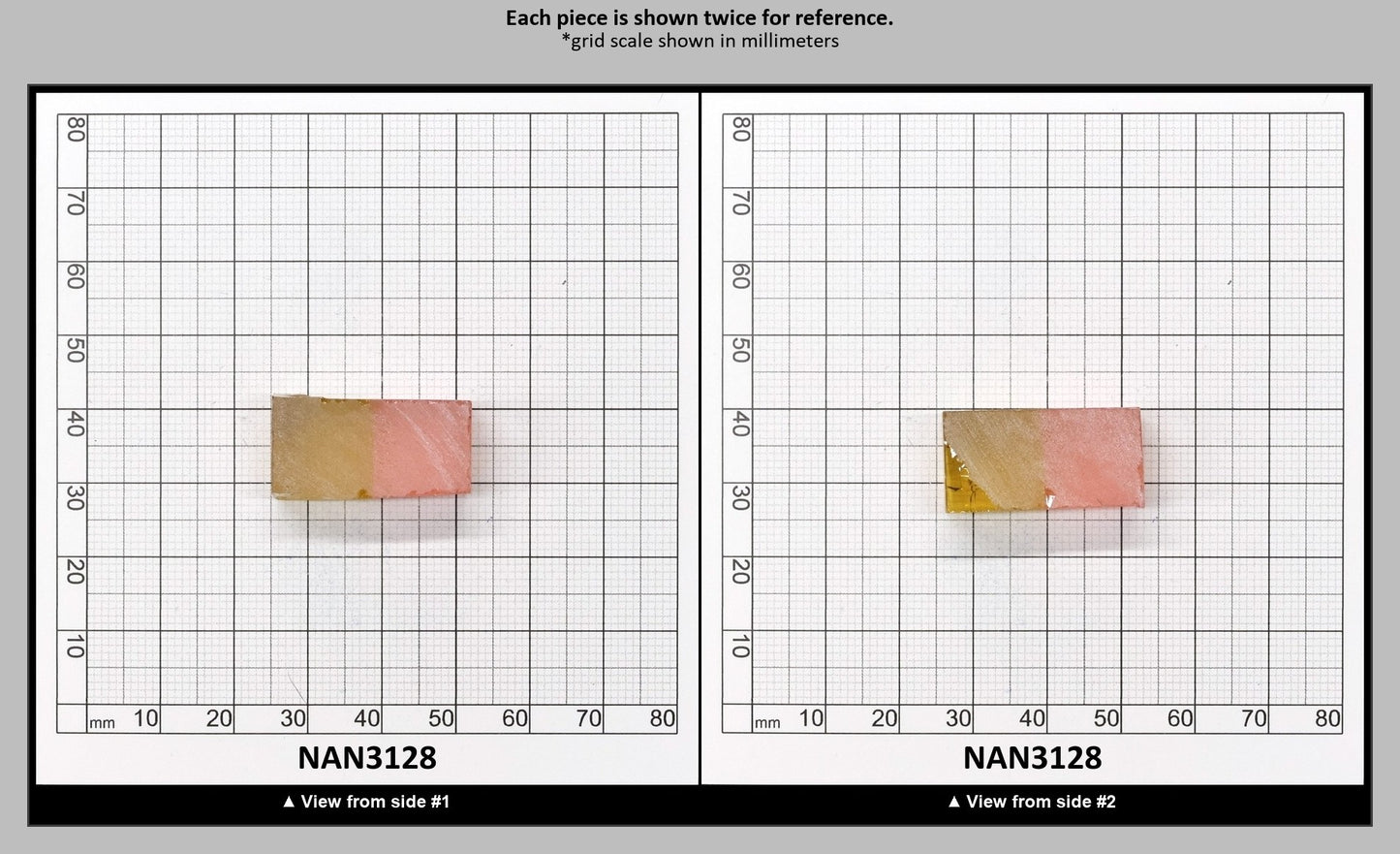 Nanosital Simulated Bi-Color Lab Created Faceting Rough for Gem Cutting - Intense Yellow-Pink - Various Sizes : NAN3128