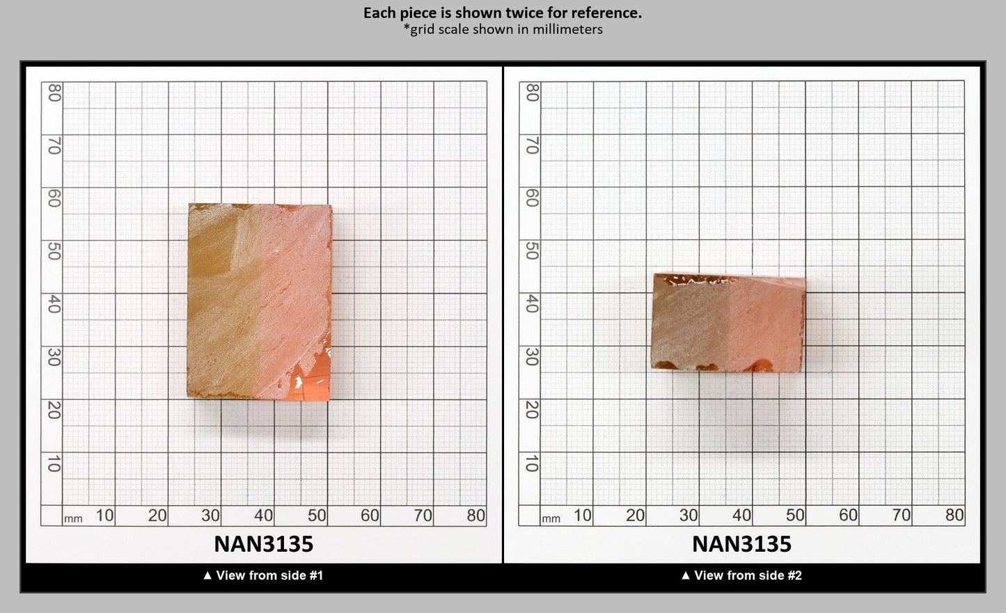 Nanosital Simulated Bi-Color Lab Created Faceting Rough for Gem Cutting - Intense Yellow-Pink - Various Sizes : NAN3135