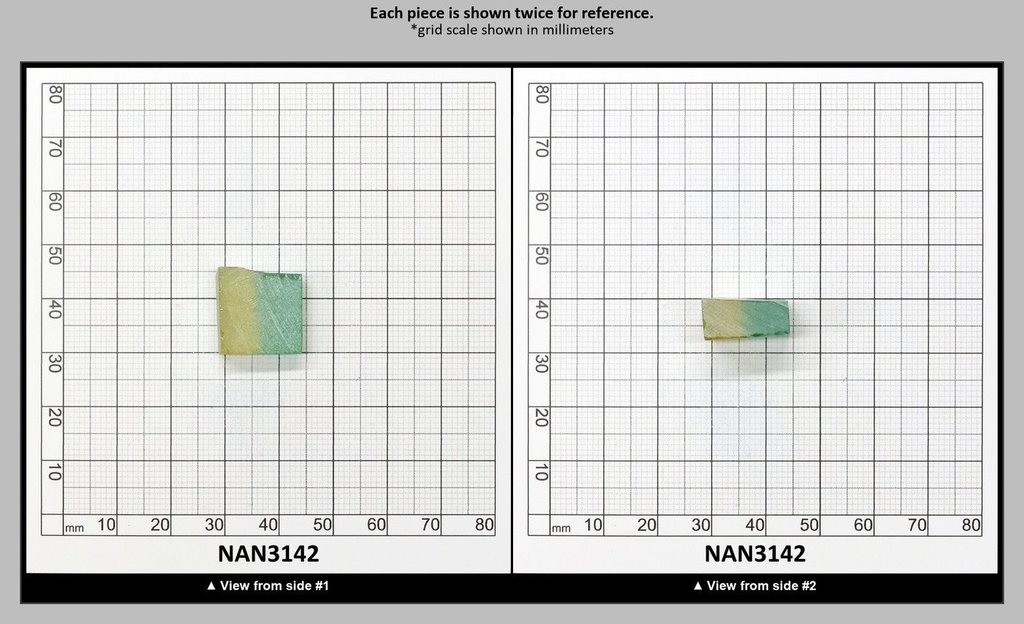 Nanosital Simulated Bi-Color Lab Created Faceting Rough for Gem Cutting - Green-Yellow - Various Sizes : NAN3142