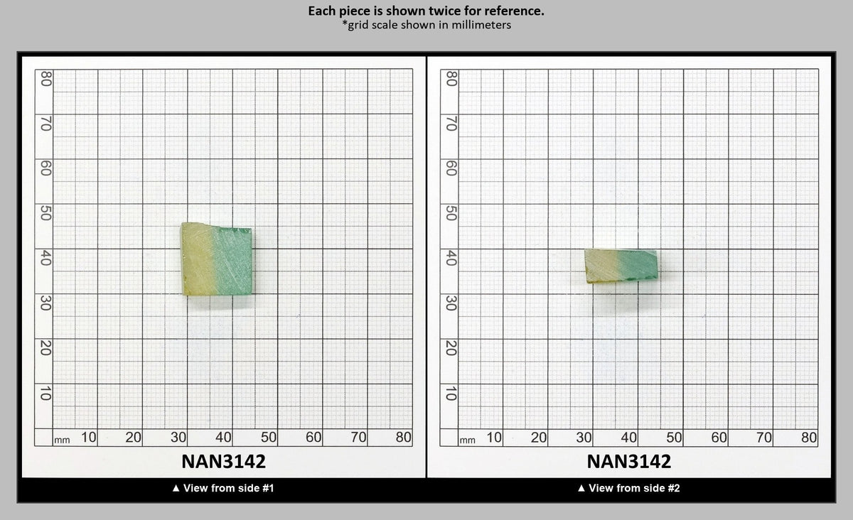 Nanosital Simulated Bi-Color Lab Created Faceting Rough for Gem Cutting - Green-Yellow - Various Sizes : NAN3142