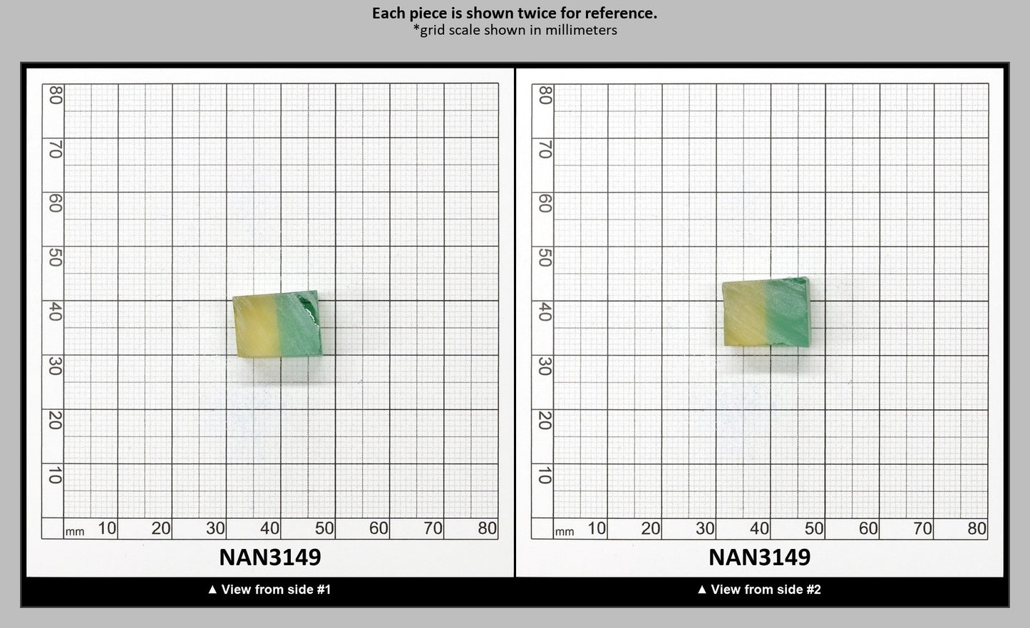 Nanosital Simulated Bi-Color Lab Created Faceting Rough for Gem Cutting - Green-Yellow - Various Sizes : NAN3149