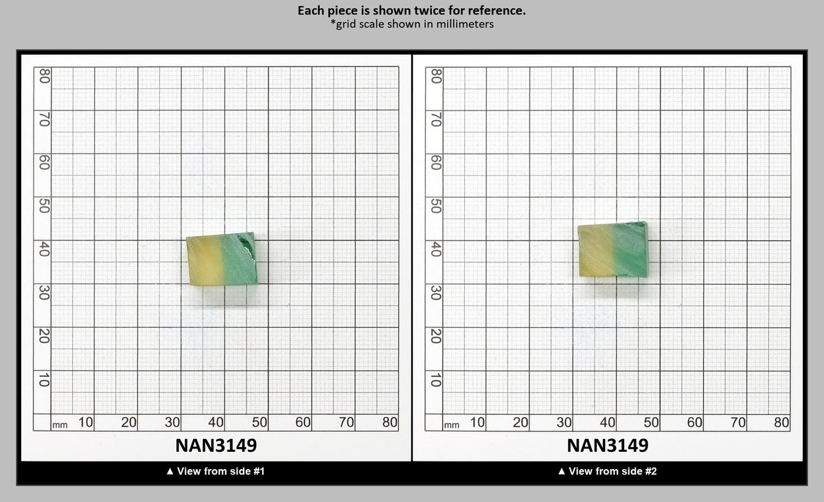 Nanosital Simulated Bi-Color Lab Created Faceting Rough for Gem Cutting - Green-Yellow - Various Sizes : NAN3149