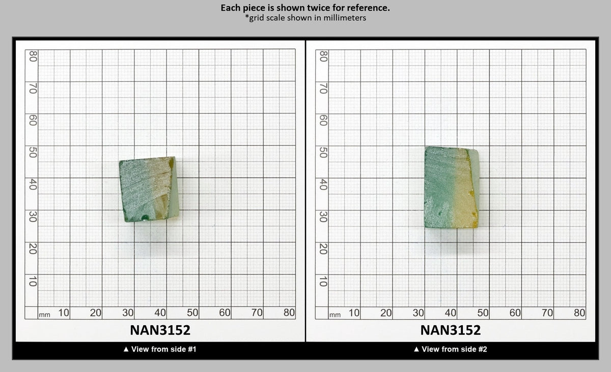 Nanosital Simulated Bi-Color Lab Created Faceting Rough for Gem Cutting - Green-Yellow - Various Sizes : NAN3152