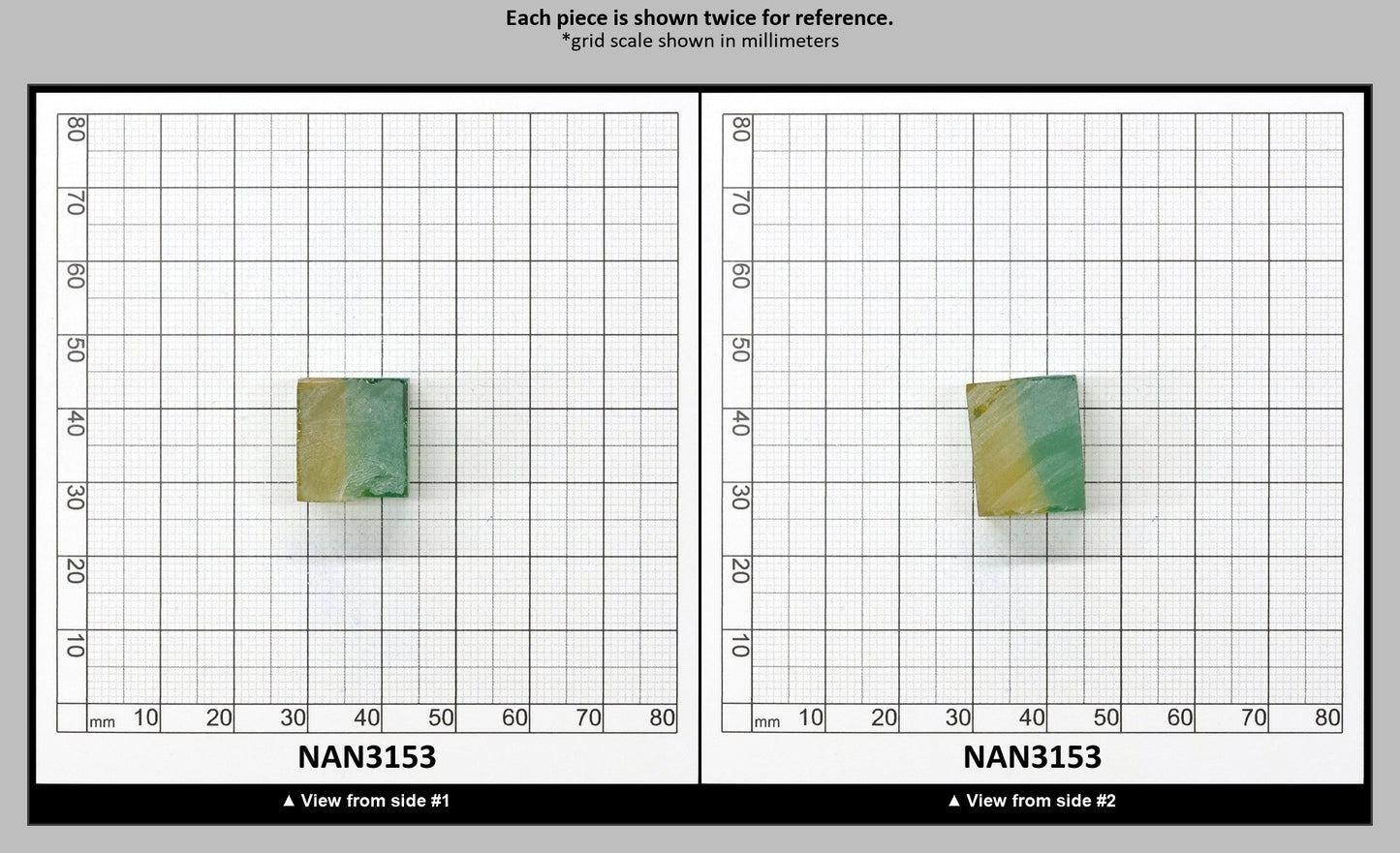 Nanosital Simulated Bi-Color Lab Created Faceting Rough for Gem Cutting - Green-Yellow - Various Sizes : NAN3153