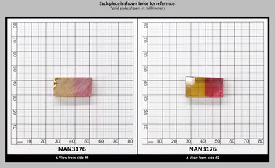 Nanosital Simulated Bi-Color Lab Created Faceting Rough for Gem Cutting - Yellow-Pink - Various Sizes : NAN3176
