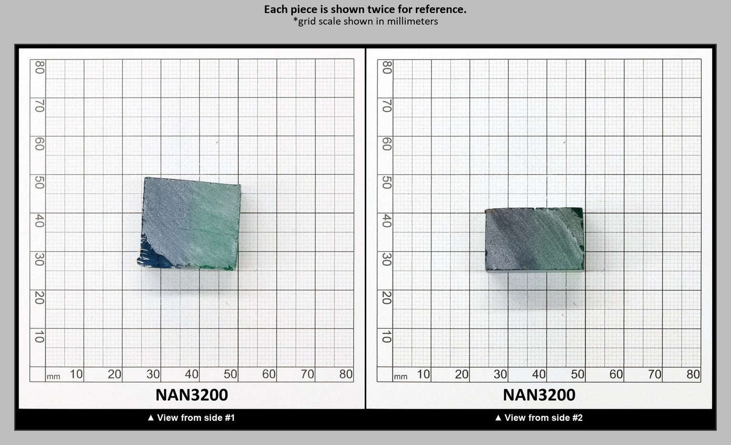 Nanosital Simulated Bi-Color Lab Created Faceting Rough for Gem Cutting - Blue-Green - Various Sizes : NAN3200