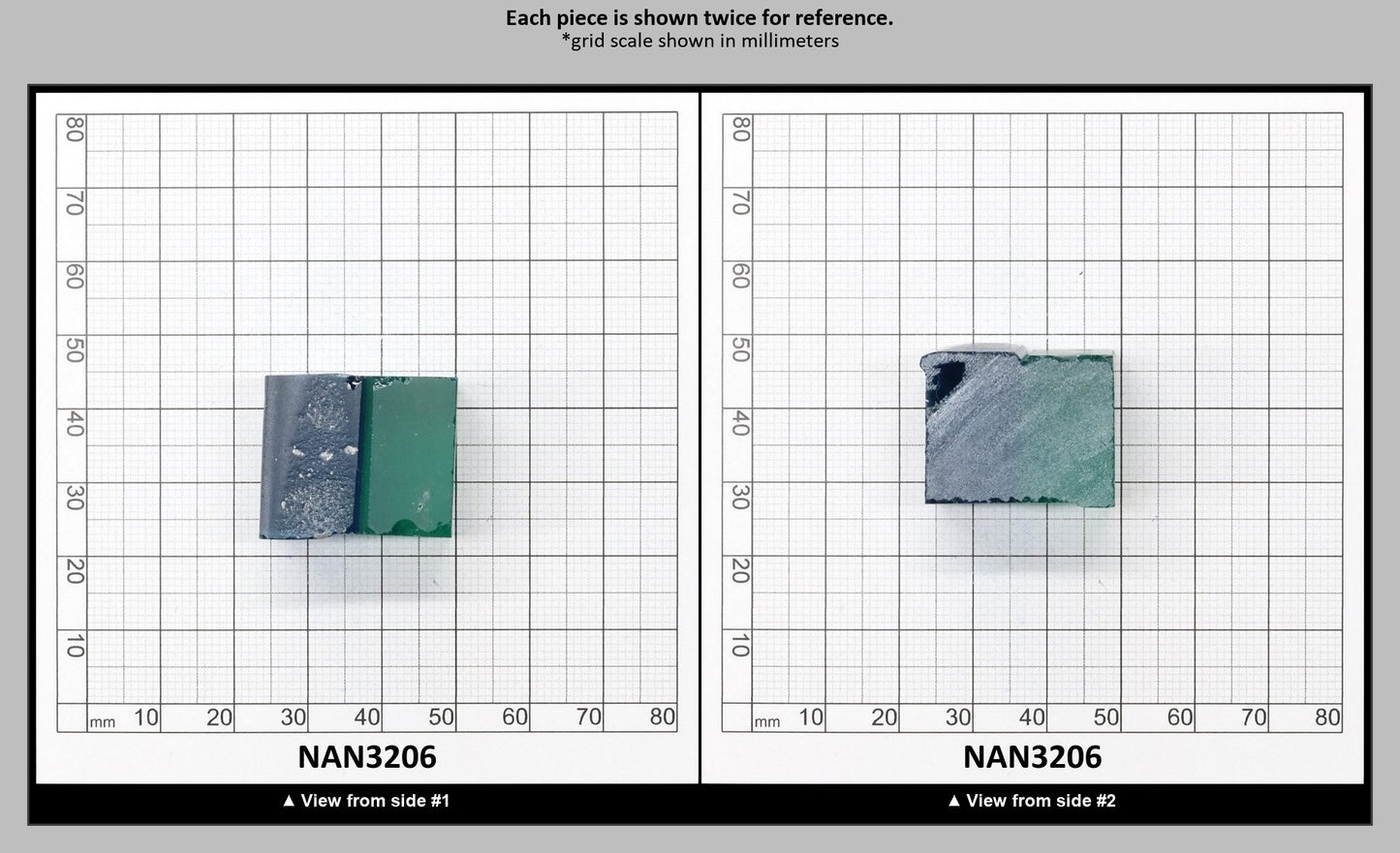 Nanosital Simulated Bi-Color Lab Created Faceting Rough for Gem Cutting - Blue-Green - Various Sizes : NAN3206
