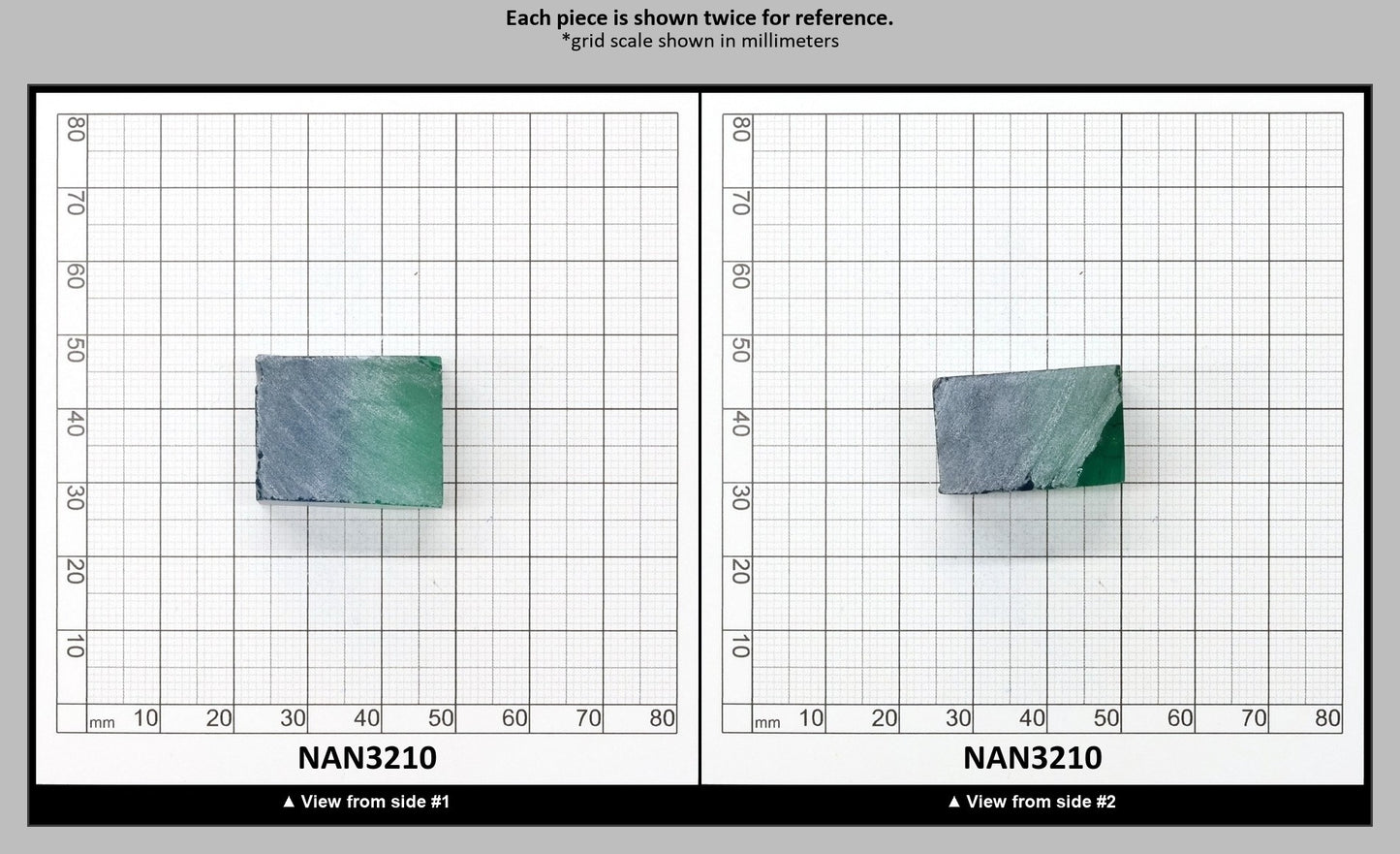 Nanosital Simulated Bi-Color Lab Created Faceting Rough for Gem Cutting - Blue-Green - Various Sizes : NAN3210