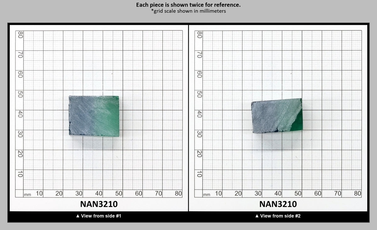 Nanosital Simulated Bi-Color Lab Created Faceting Rough for Gem Cutting - Blue-Green - Various Sizes : NAN3210