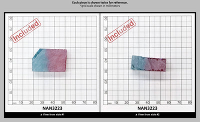 Nanosital Simulated (Included) Bi-Color Lab Created Faceting Rough for Gem Cutting - Pink-Blue - Various Sizes : NAN3223