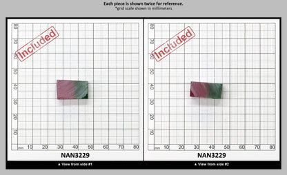 Nanosital Simulated (Included) Watermelon Tourmaline Lab Created Faceting Rough for Gem Cutting - Green-Pink - Various Sizes : NAN3229