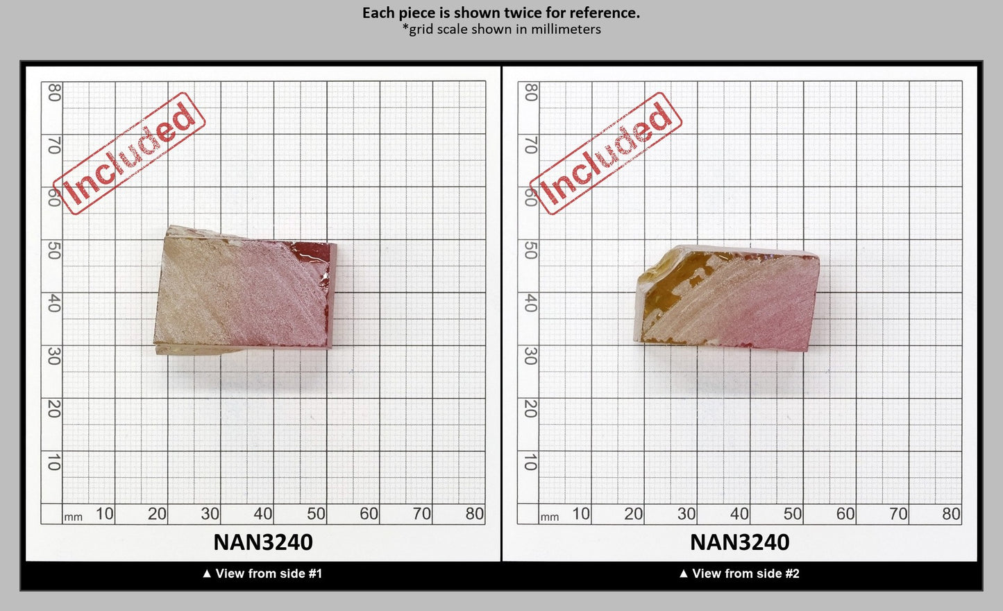 Nanosital Simulated (Included) Bi-Color Lab Created Faceting Rough for Gem Cutting - Kunzite-Intense Yellow - Various Sizes : NAN3240