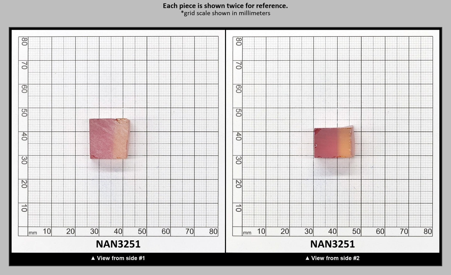 Nanosital Simulated Bi-Color Lab Created Faceting Rough for Gem Cutting - Kunzite-Orange - Various Sizes : NAN3251