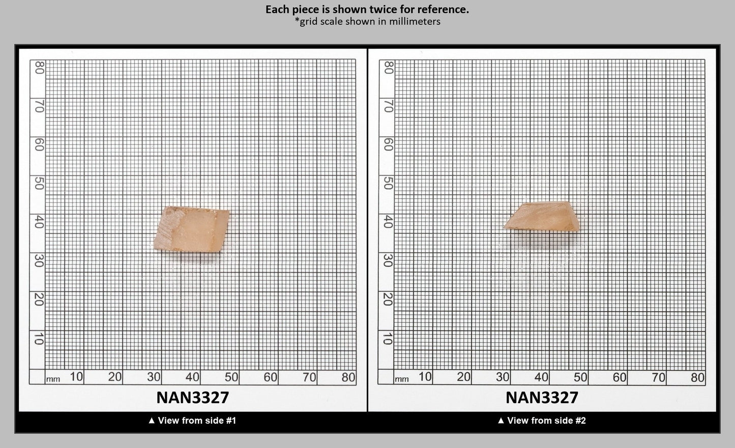 Nanosital Simulated Champagne Morganite Lab Created Faceting Rough for Gem Cutting - #777 - Various Sizes : NAN3327