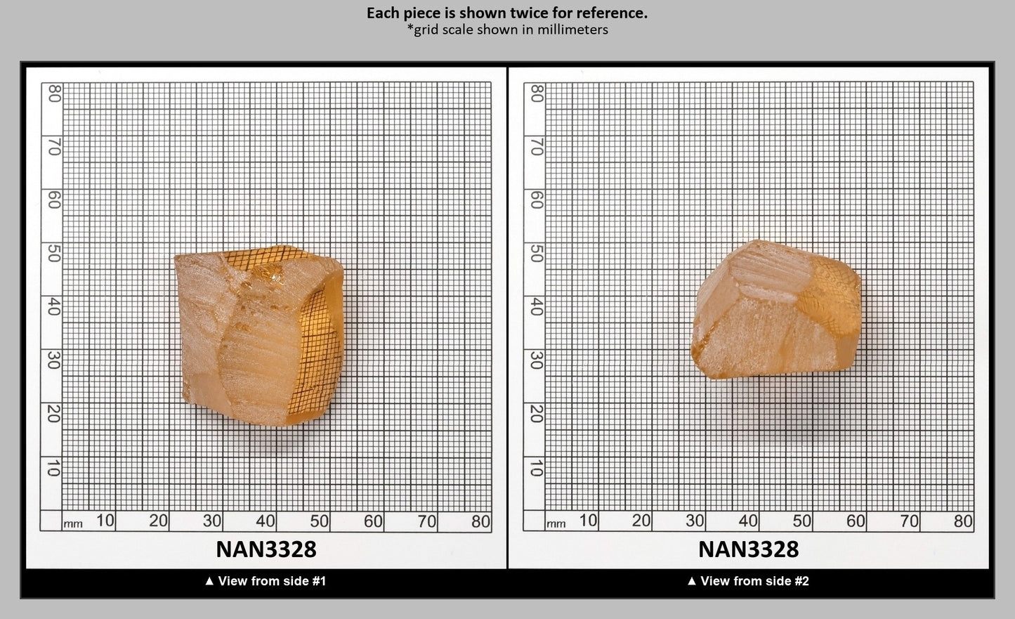 Nanosital Simulated Champagne Morganite Lab Created Faceting Rough for Gem Cutting - #777 - Various Sizes : NAN3328