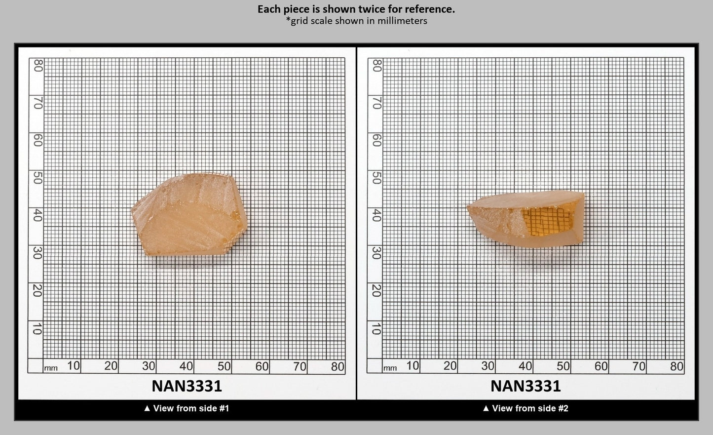 Nanosital Simulated Champagne Morganite Lab Created Faceting Rough for Gem Cutting - #777 - Various Sizes : NAN3331