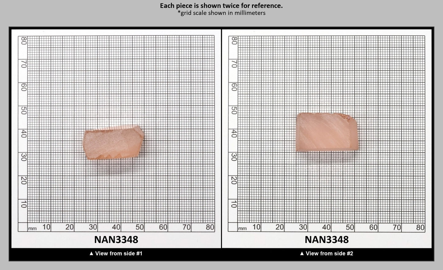 Nanosital Simulated Dark Peach Morganite Lab Created Faceting Rough for Gem Cutting - #45 - Various Sizes : NAN3348