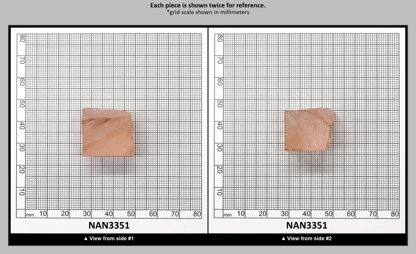 Nanosital Simulated Dark Peach Morganite Lab Created Faceting Rough for Gem Cutting - #45 - Various Sizes : NAN3351