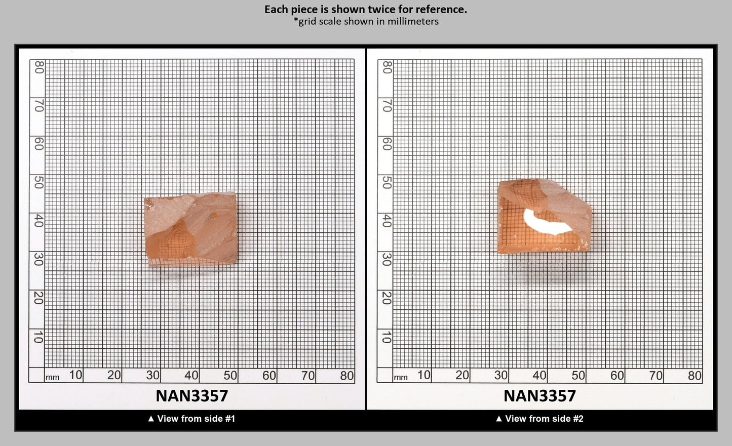 Nanosital Simulated Dark Peach Morganite Lab Created Faceting Rough for Gem Cutting - #45 - Various Sizes : NAN3357