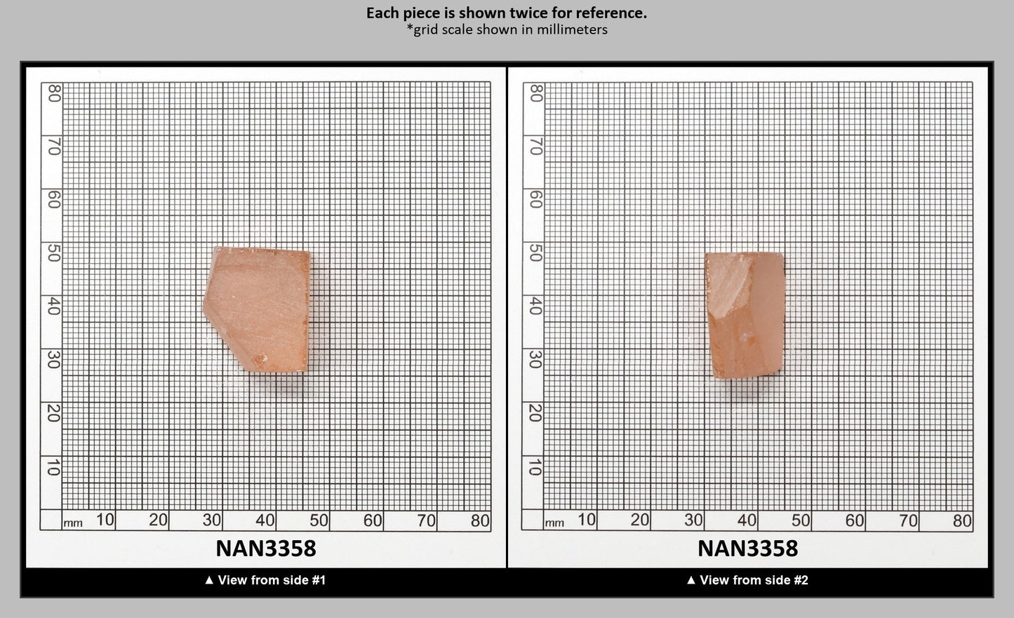 Nanosital Simulated Dark Peach Morganite Lab Created Faceting Rough for Gem Cutting - #45 - Various Sizes : NAN3358