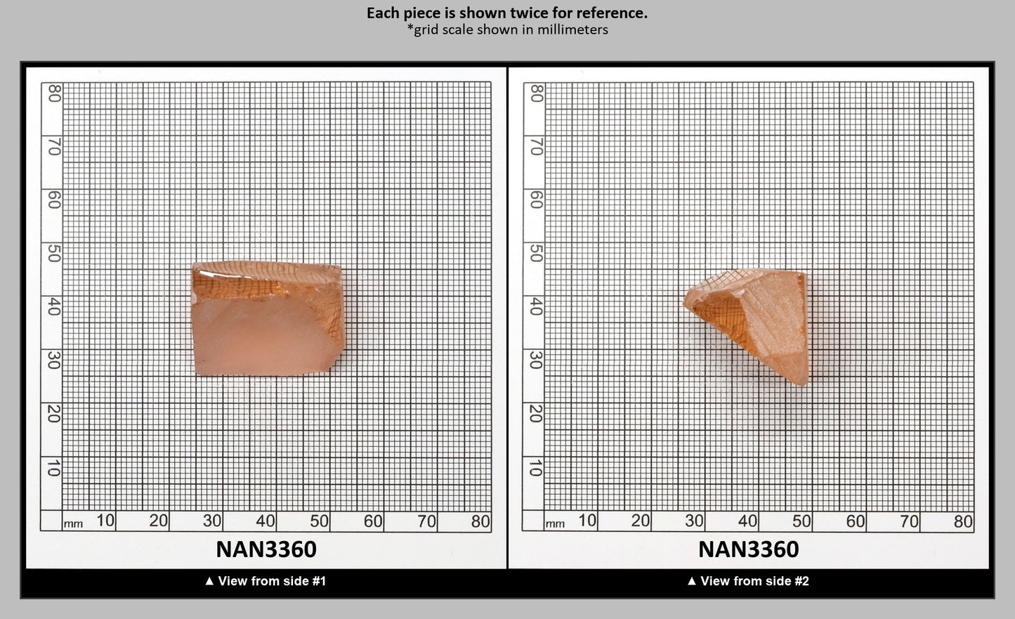 Nanosital Simulated Dark Peach Morganite Lab Created Faceting Rough for Gem Cutting - #45 - Various Sizes : NAN3360