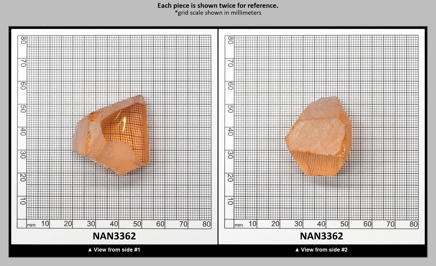 Nanosital Simulated Dark Peach Morganite Lab Created Faceting Rough for Gem Cutting - #45 - Various Sizes : NAN3362