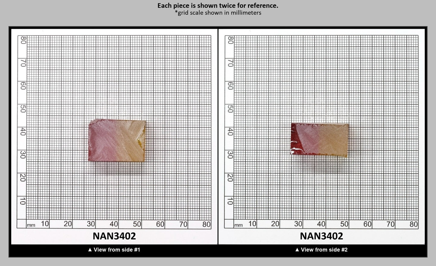 Nanosital Simulated Bi-Color Lab Created Faceting Rough for Gem Cutting - Kunzite-Intense Yellow - Various Sizes : NAN3402