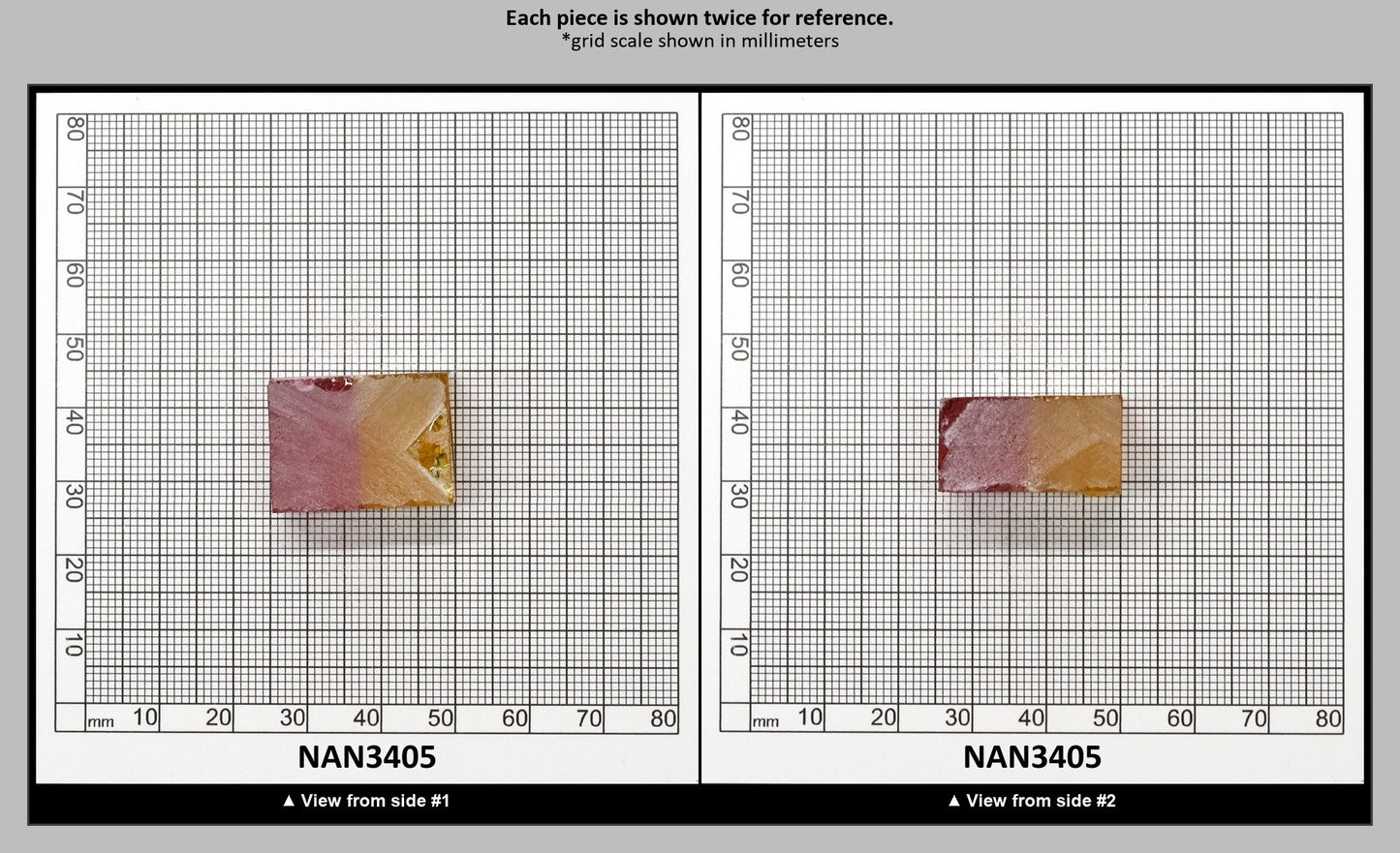Nanosital Simulated Bi-Color Lab Created Faceting Rough for Gem Cutting - Kunzite-Intense Yellow - Various Sizes : NAN3405
