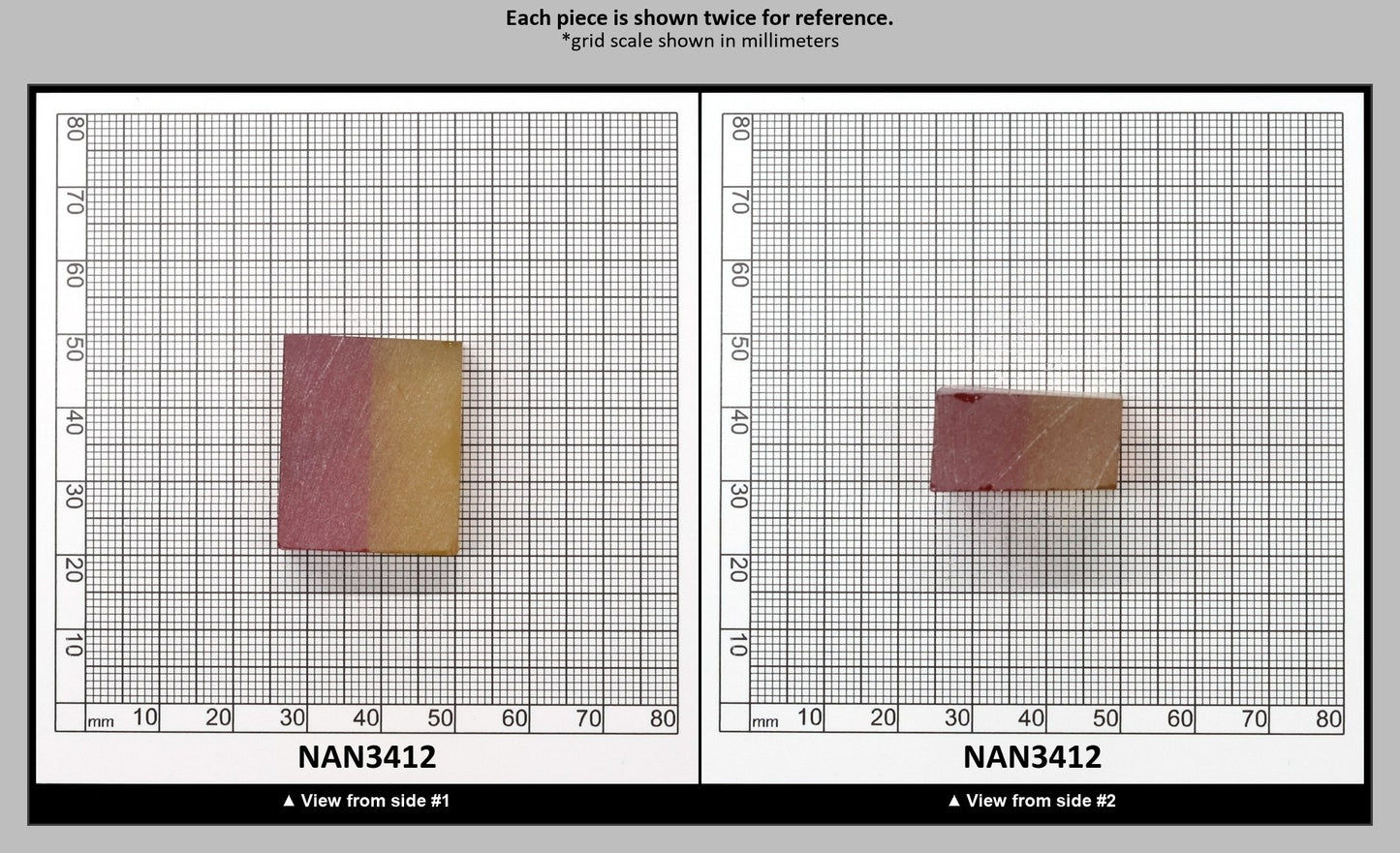 Nanosital Simulated Bi-Color Lab Created Faceting Rough for Gem Cutting - Kunzite-Intense Yellow - Various Sizes : NAN3412