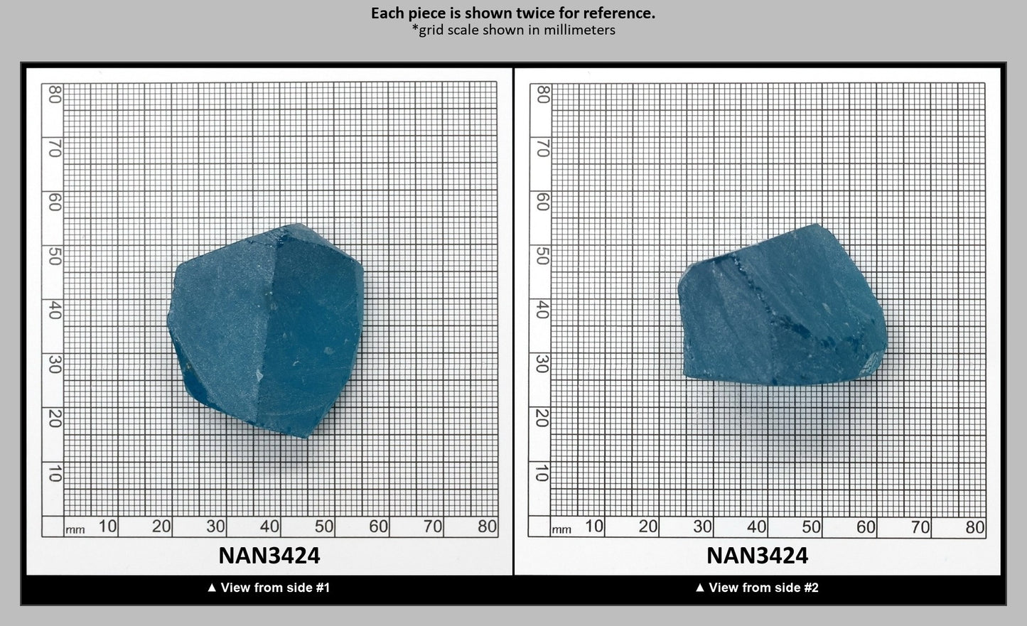 Nanosital Simulated Neon Paraiba Tourmaline Lab Created Faceting Rough for Gem Cutting - #B-6206 - Various Sizes : NAN3424