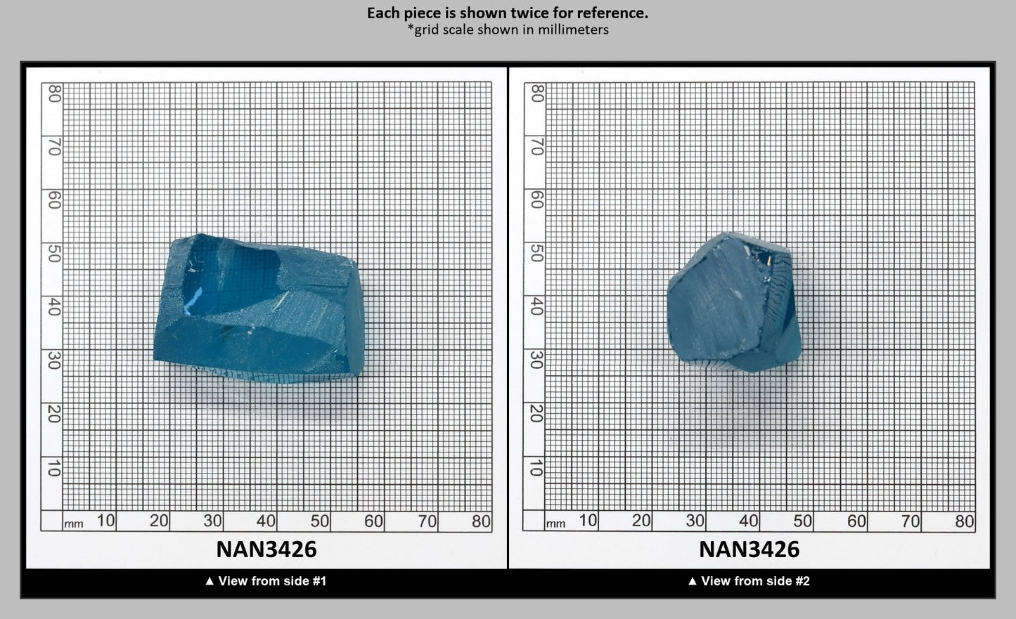 Nanosital Simulated Neon Paraiba Tourmaline Lab Created Faceting Rough for Gem Cutting - #B-6206 - Various Sizes : NAN3426