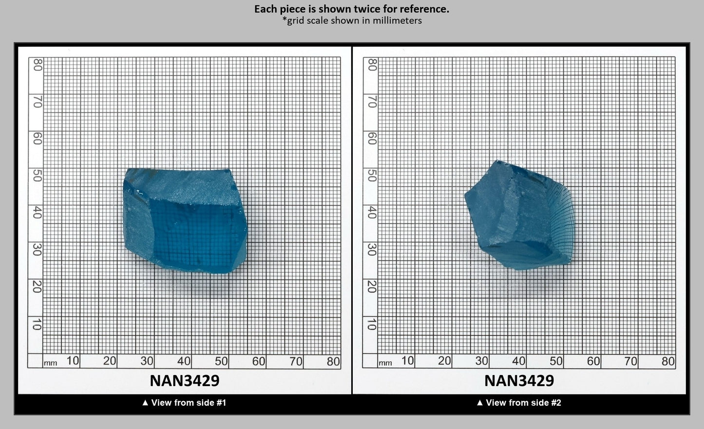 Nanosital Simulated Neon Paraiba Tourmaline Lab Created Faceting Rough for Gem Cutting - #B-6206 - Various Sizes : NAN3429