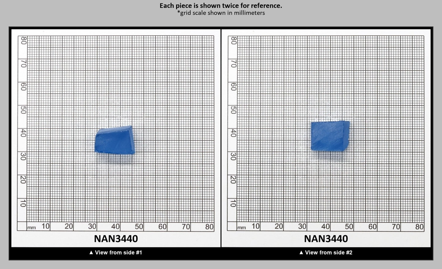 Nanosital Simulated Ultramarine Lab Created Faceting Rough for Gem Cutting - #A-7408 - Various Sizes : NAN3440
