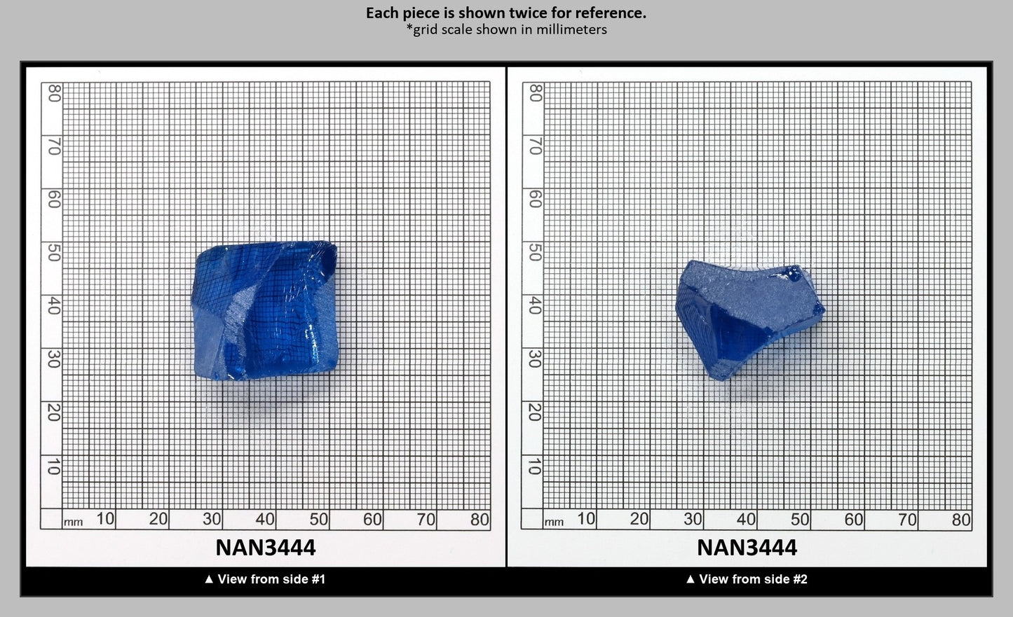 Nanosital Simulated Ultramarine Lab Created Faceting Rough for Gem Cutting - #A-7408 - Various Sizes : NAN3444