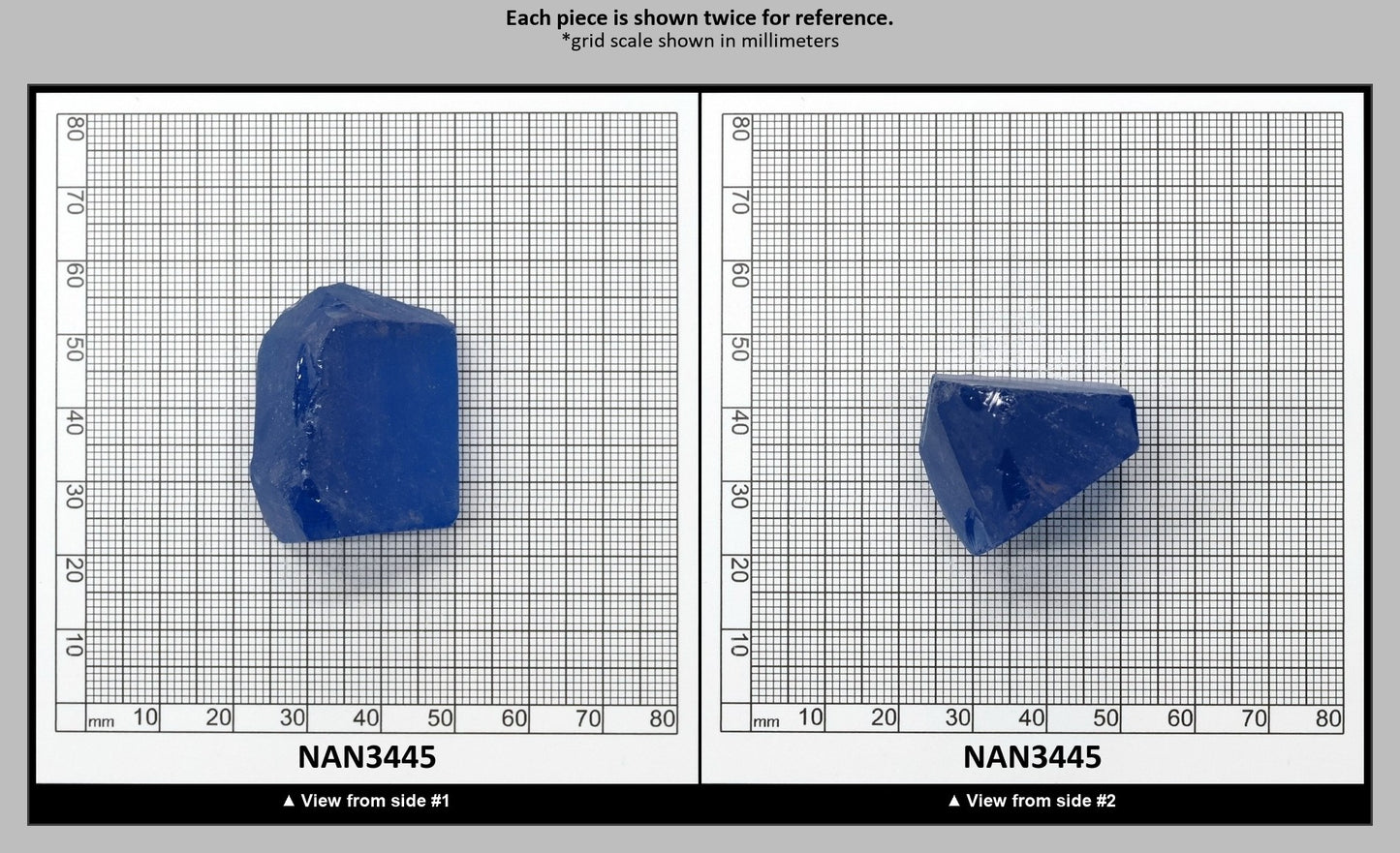 Nanosital Simulated Ultramarine Lab Created Faceting Rough for Gem Cutting - #A-7408 - Various Sizes : NAN3445