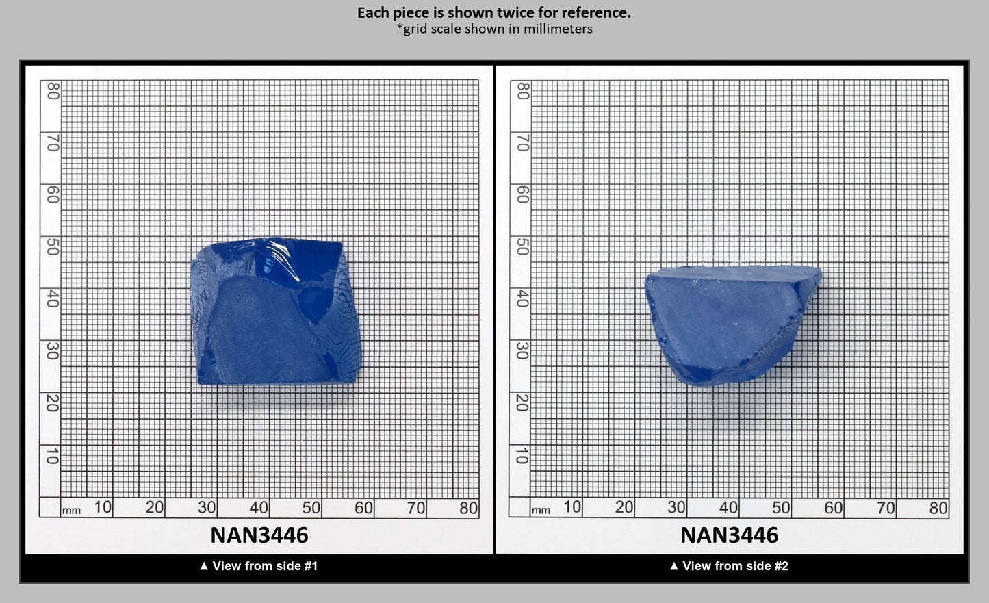 Nanosital Simulated Ultramarine Lab Created Faceting Rough for Gem Cutting - #A-7408 - Various Sizes : NAN3446