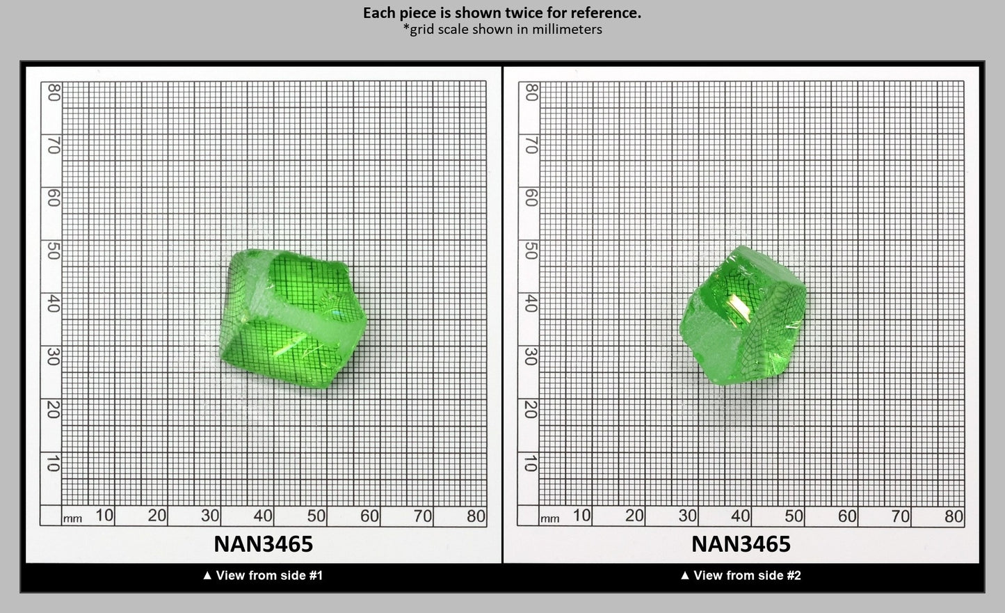 Nanosital Simulated Medium Kryptonite Lab Created Faceting Rough for Gem Cutting - #B-1320 - Various Sizes : NAN3465