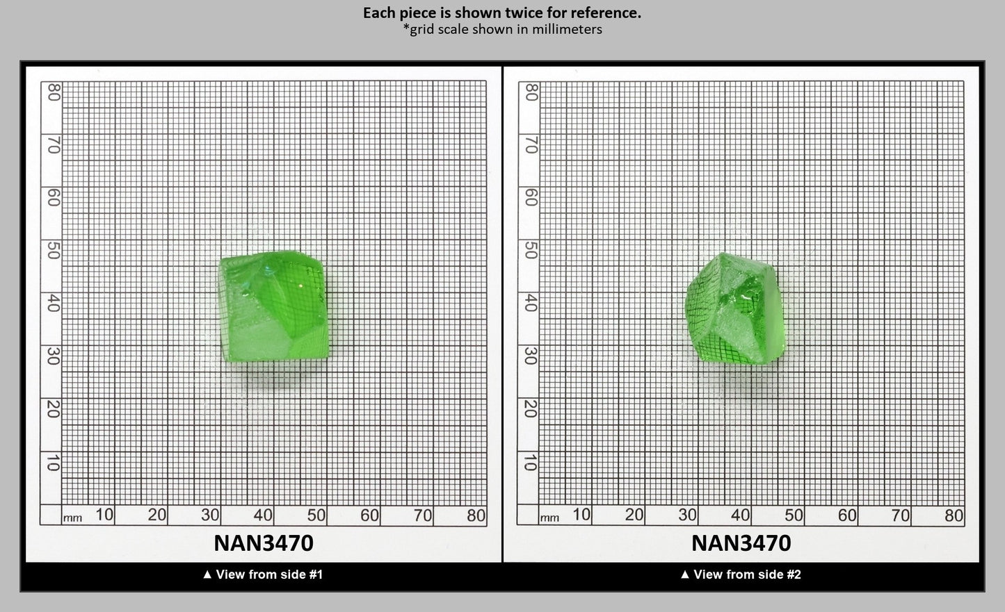 Nanosital Simulated Medium Kryptonite Lab Created Faceting Rough for Gem Cutting - #B-1320 - Various Sizes : NAN3470