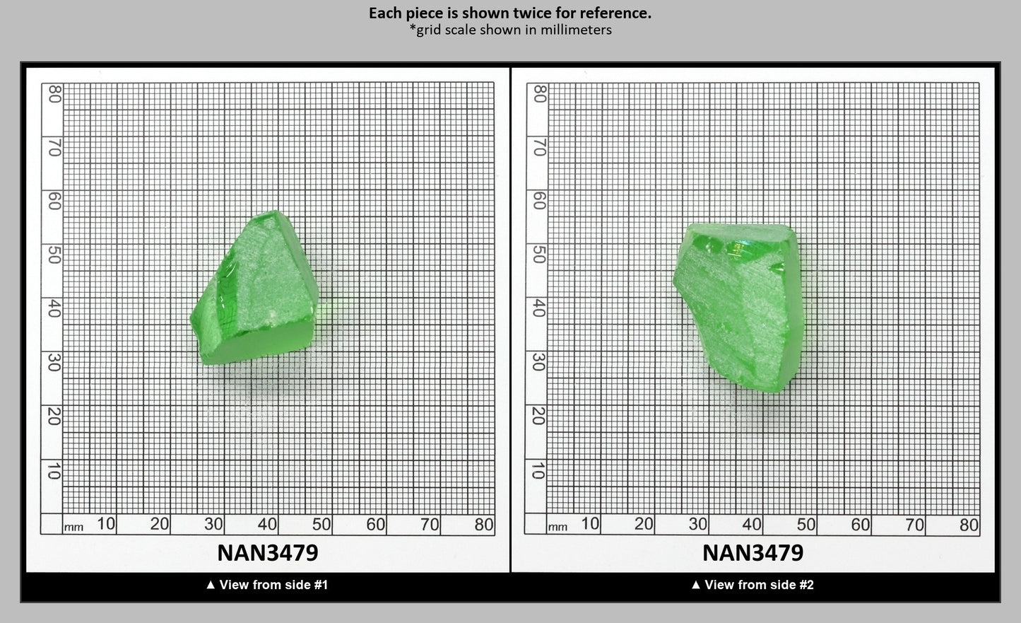 Nanosital Simulated Medium Kryptonite Lab Created Faceting Rough for Gem Cutting - #B-1320 - Various Sizes : NAN3479