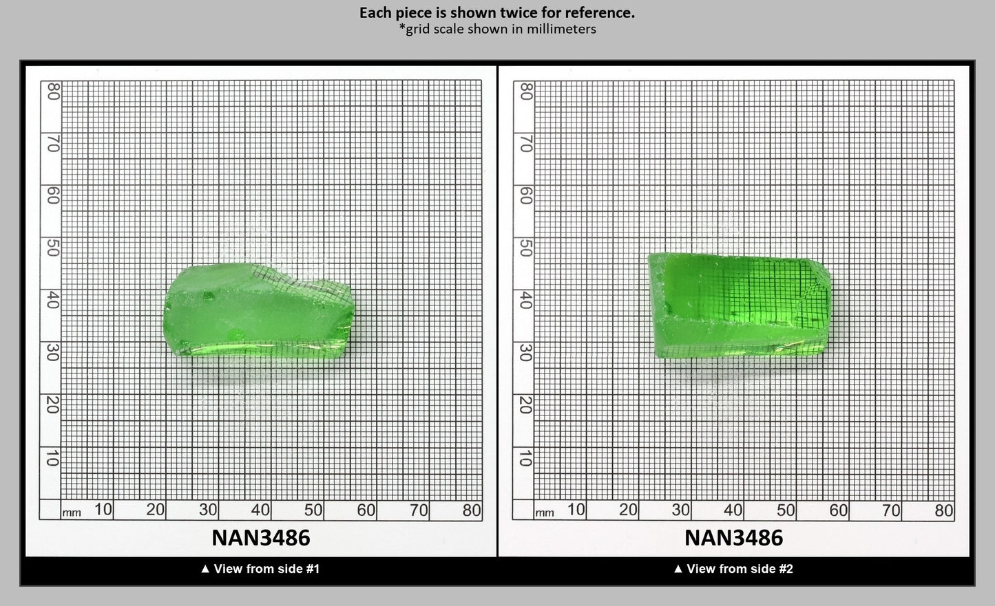 Nanosital Simulated Medium Kryptonite Lab Created Faceting Rough for Gem Cutting - #B-1320 - Various Sizes : NAN3486