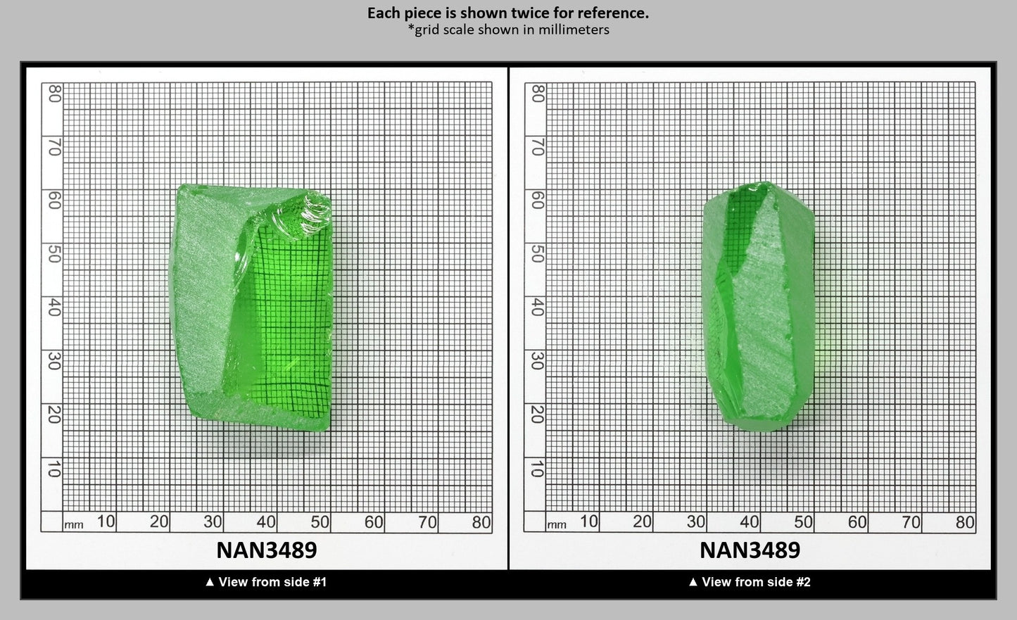 Nanosital Simulated Medium Kryptonite Lab Created Faceting Rough for Gem Cutting - #B-1320 - Various Sizes : NAN3489
