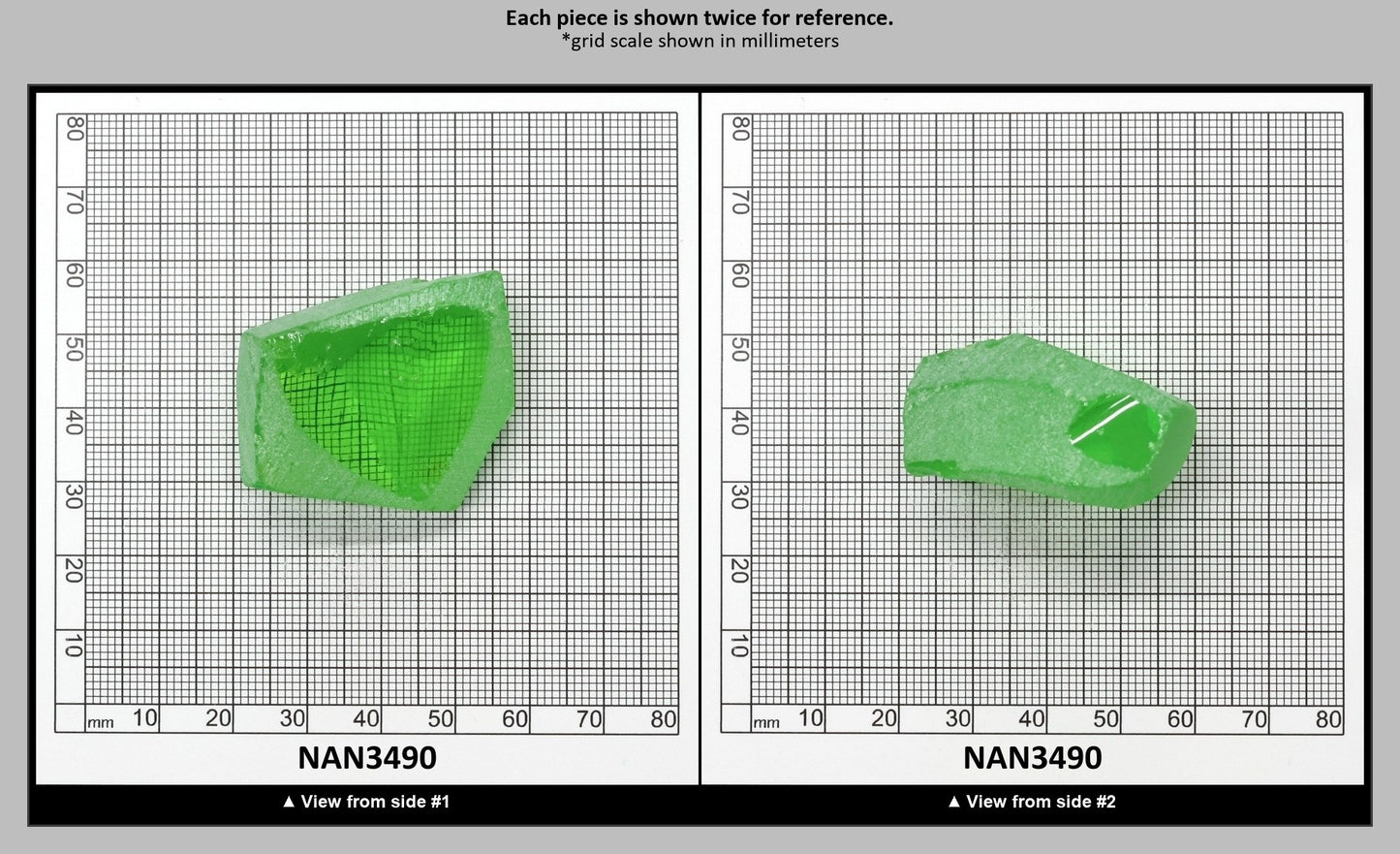 Nanosital Simulated Medium Kryptonite Lab Created Faceting Rough for Gem Cutting - #B-1320 - Various Sizes : NAN3490