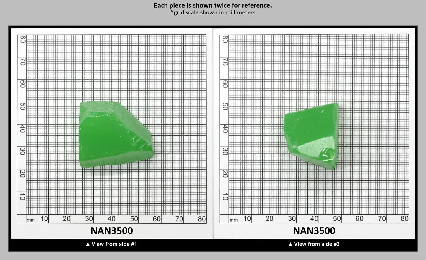 Nanosital Simulated Light Kryptonite Opal Lab Created Faceting Rough for Gem Cutting - #0011/1 - Various Sizes : NAN3500