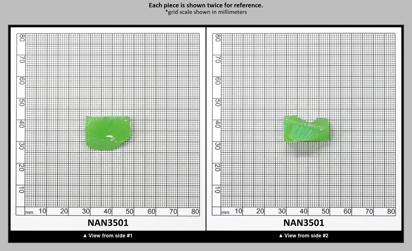 Nanosital Simulated Light Kryptonite Opal Lab Created Faceting Rough for Gem Cutting - #0011/1 - Various Sizes : NAN3501