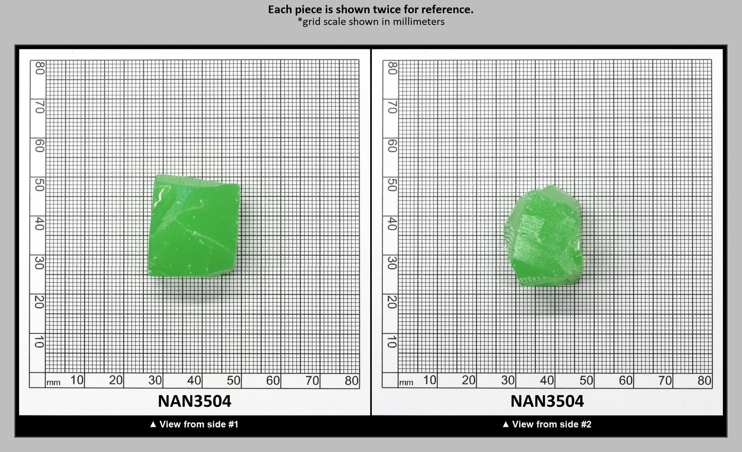 Nanosital Simulated Light Kryptonite Opal Lab Created Faceting Rough for Gem Cutting - #0011/1 - Various Sizes : NAN3504