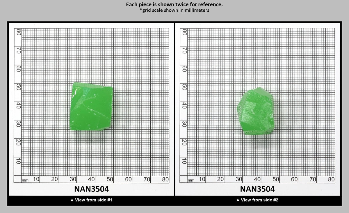 Nanosital Simulated Light Kryptonite Opal Lab Created Faceting Rough for Gem Cutting - #0011/1 - Various Sizes : NAN3504